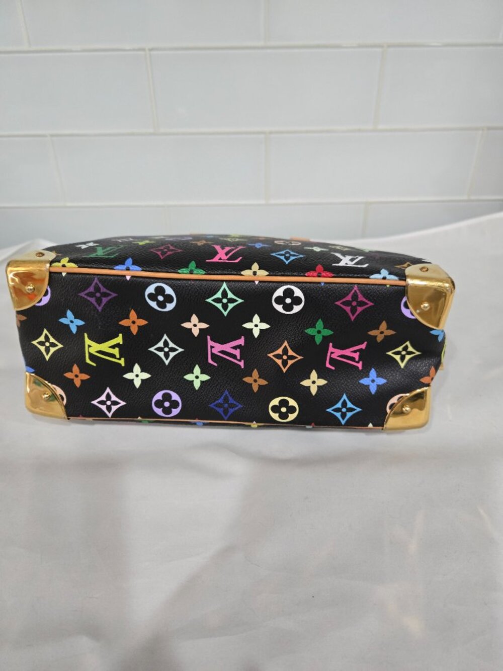 Authentic Louis Vuitton Trouville black Multicolore Monogram Takashi 2004 - Picture 6 of 8